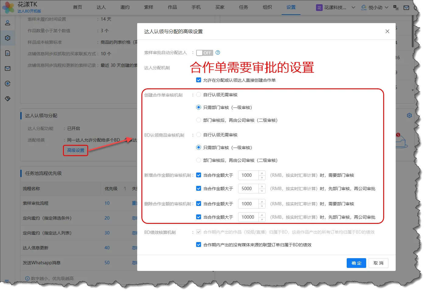 合作单其他审批机制的设置